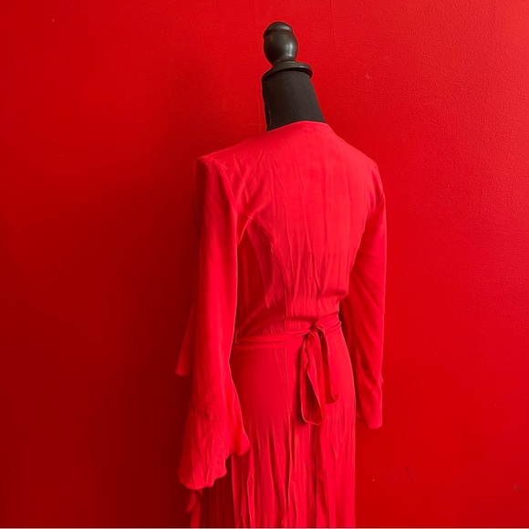 Melissa Odabash Cheryl Red Wrap Dress - Picture 10 of 12